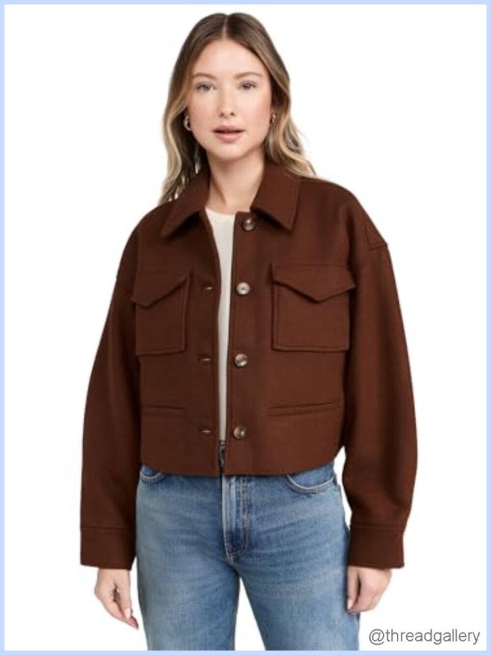 Mid-Weight Non-Stretch Wool Blend Ashtyn Jacket with Button Cuffs